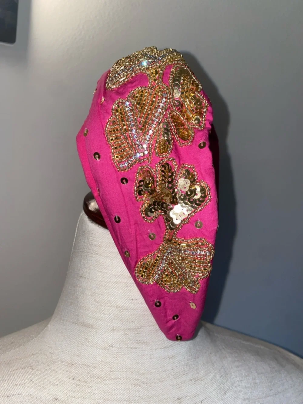 Kay Lee Pink Beaded Headband
